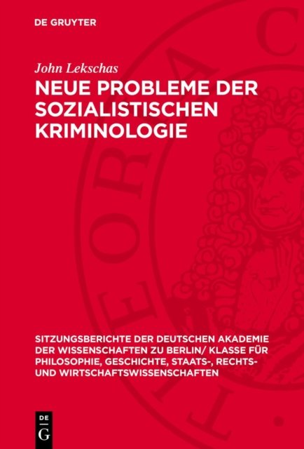 Neue Probleme Der Sozialistischen Kriminologie