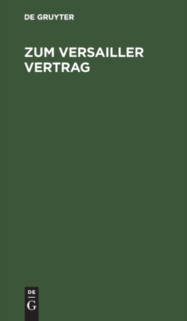 Zum Versailler Vertrag