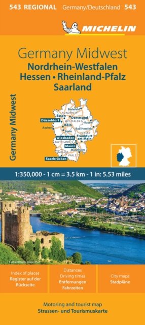 Germany Midwest - Michelin Regional Map 543