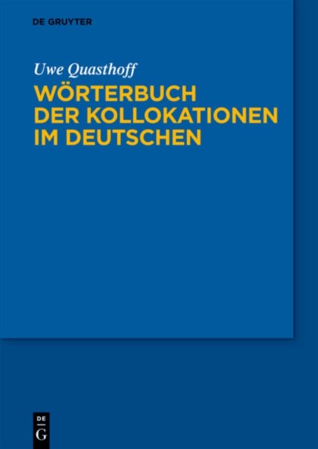 Worterbuch Der Kollokationen Im Deutschen