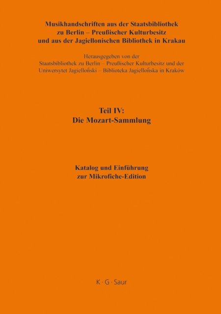 Katalog und Einfuhrung zur Mikrofiche-Edition