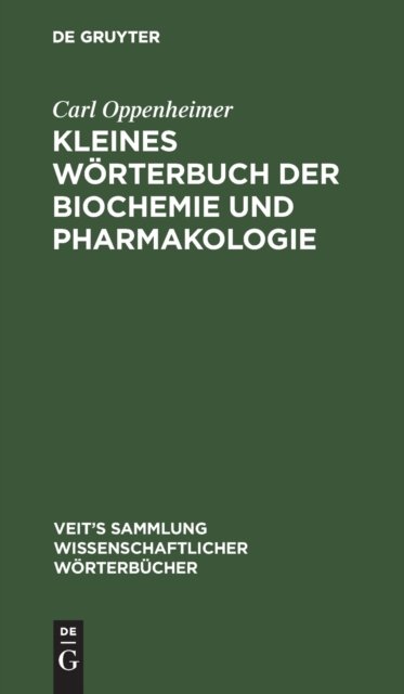 Kleines Worterbuch Der Biochemie Und Pharmakologie