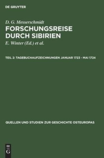 Tagebuchaufzeichnungen Januar 1723 - Mai 1724
