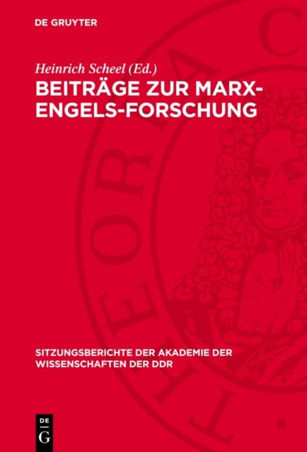 Beitrage Zur Marx-Engels-Forschung