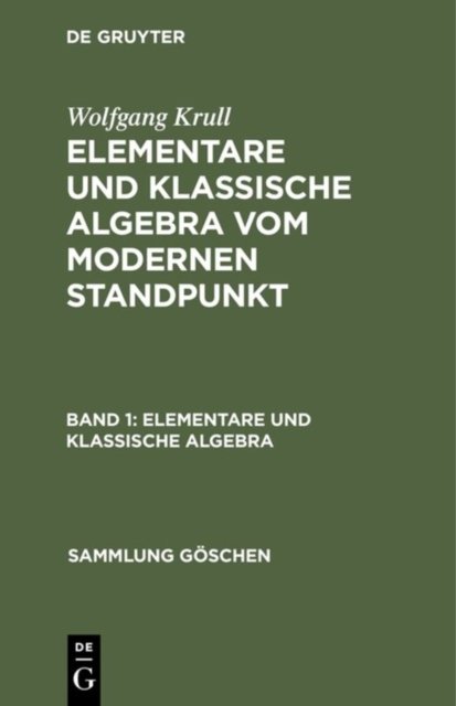 Elementare Und Klassische Algebra