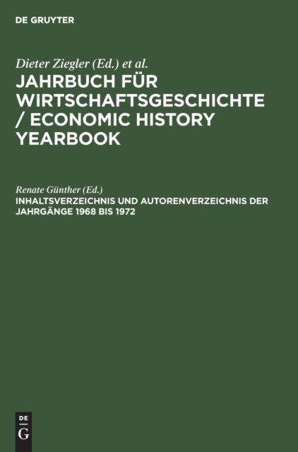 Inhaltsverzeichnis Und Autorenverzeichnis Der Jahrgange 1968 Bis 1972