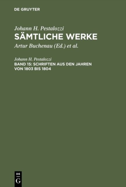 Schriften aus den Jahren von 1803 bis 1804