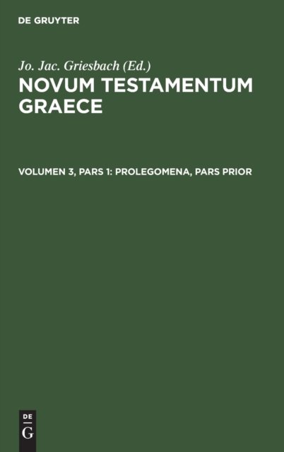 Prolegomena, Pars Prior