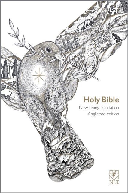 NLT Holy Bible, White Flexiback, Dove Illustration, Award-Shortlisted Design, British Text, NLT New Living Translation, Flexiback, Standard size