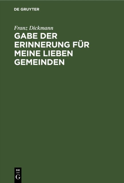 Gabe Der Erinnerung Fur Meine Lieben Gemeinden