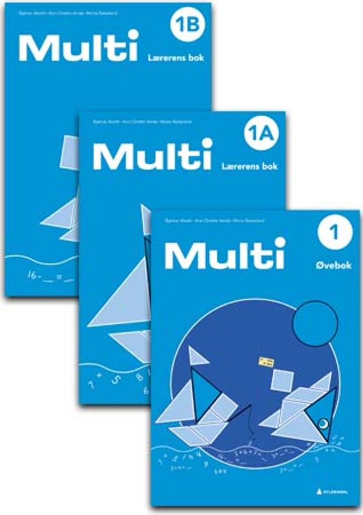 Multi 1, 3. utg. Pakke med Øvebok (20stk) og Lærerens bok A og B - matematikk for barnesteget