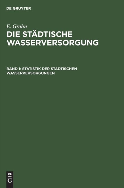 Statistik Der Stadtischen Wasserversorgungen