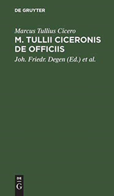 M. Tullii Ciceronis De Officiis