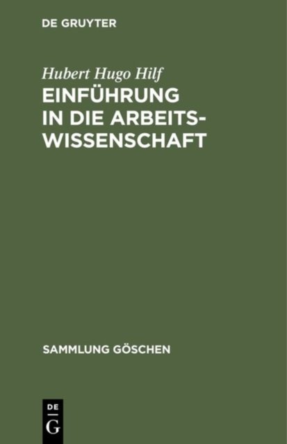 Einführung in die Arbeitswissenschaft