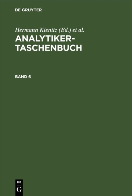 Analytiker-Taschenbuch. Band 6