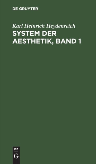System der Aesthetik, Band 1