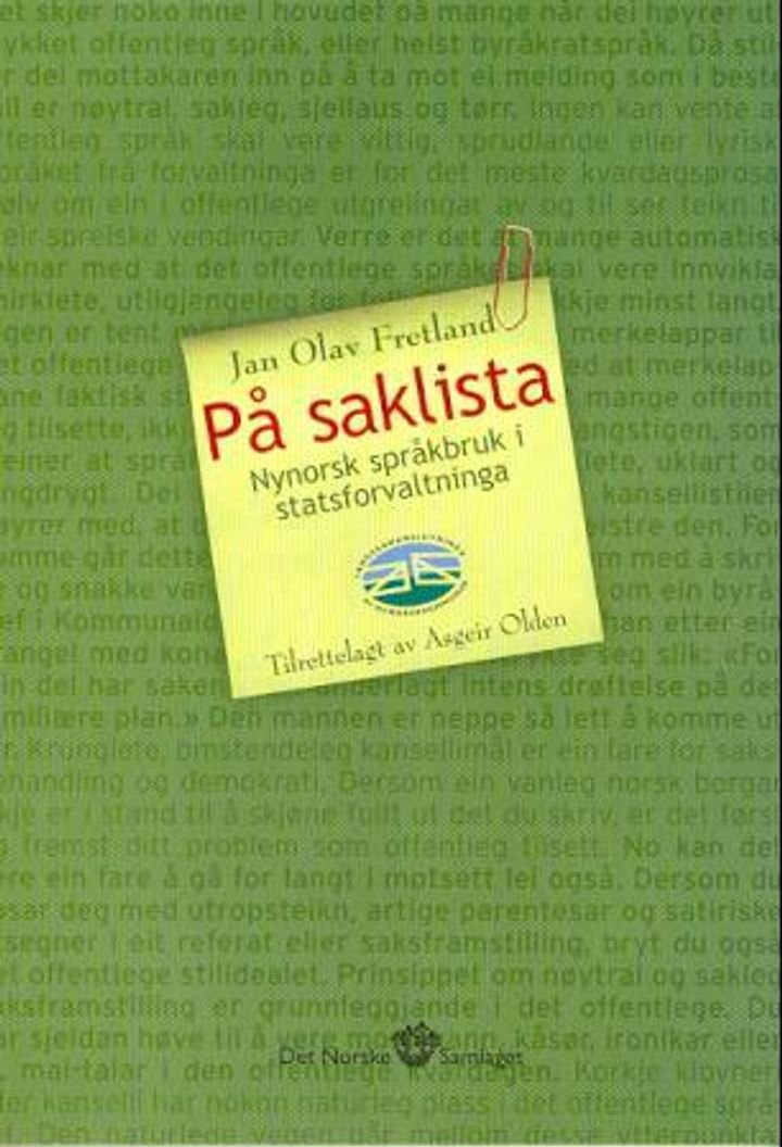 På saklista - nynorsk språkbruk i statsforvaltninga