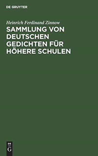 Sammlung von deutschen Gedichten fur hohere Schulen