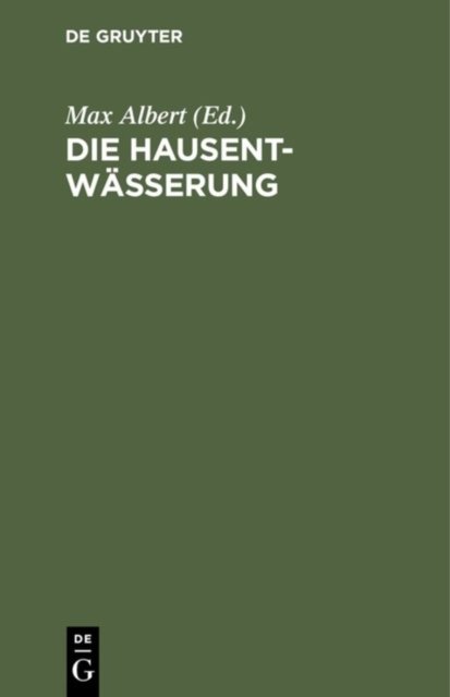 Die Hausentwasserung