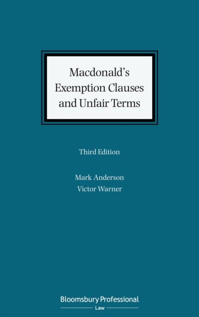 Macdonald's Exemption Clauses and Unfair Terms