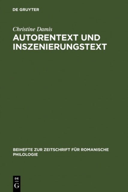 Autorentext Und Inszenierungstext