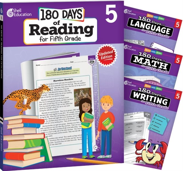 180 Days(TM): Reading, Math, Writing, & Language for Grade 5: 4-Book Set