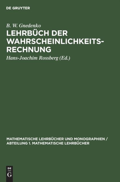 Lehrbuch Der Wahrscheinlichkeitsrechnung