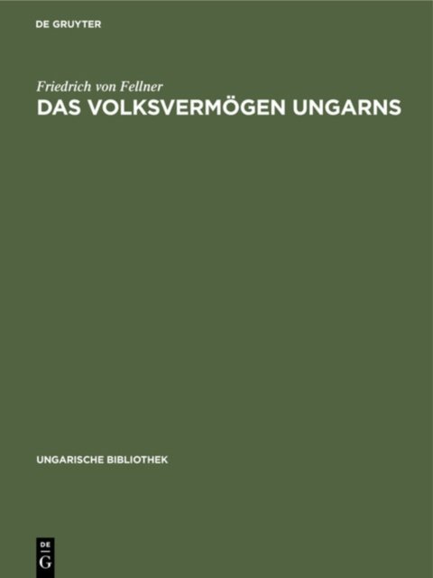 Das Volksvermogen Ungarns