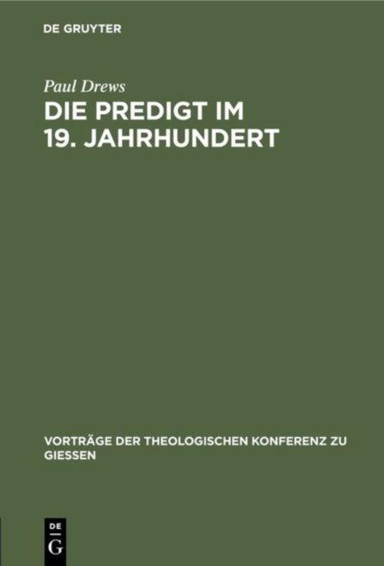 Predigt im 19. Jahrhundert