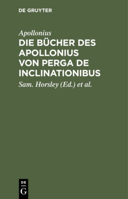 Bücher des Apollonius von Perga De Inclinationibus