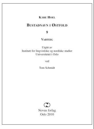 Bustadnavn i Østfold - 9 : Varteig