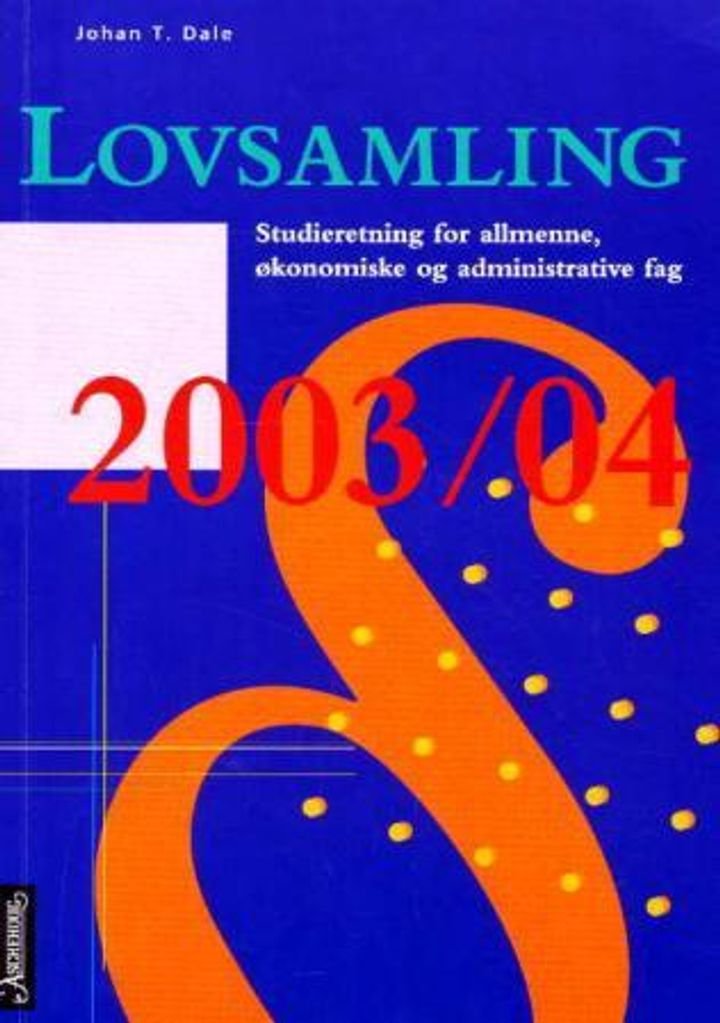 Lovsamling 2003-2004 - studieretning allmenne, økonomiske og administrative fag