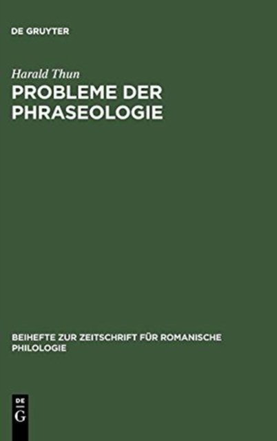 Probleme Der Phraseologie