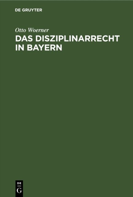 Disziplinarrecht in Bayern