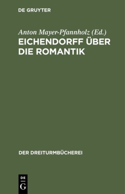 Eichendorff Uber Die Romantik
