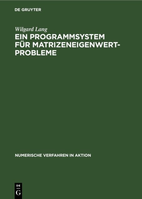 Ein Programmsystem Fur Matrizeneigenwertprobleme