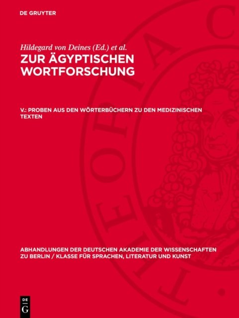 Proben Aus Den Worterbuchern Zu Den Medizinischen Texten