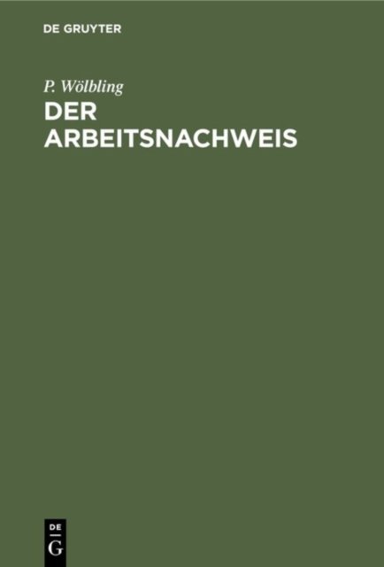 Arbeitsnachweis