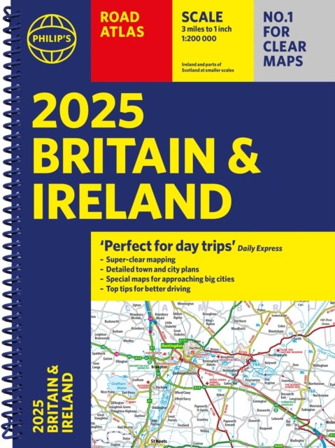 2025 Philip''s Road Atlas Britain and Ireland