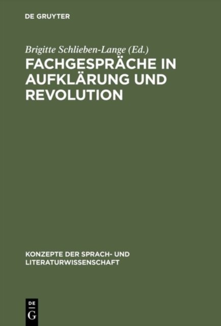 Fachgespräche in Aufklärung Und Revolution