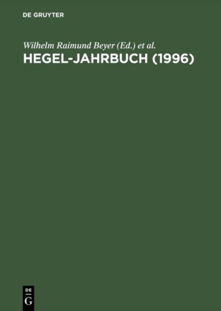 Hegel-Jahrbuch 96