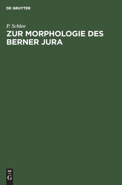 Zur Morphologie Des Berner Jura