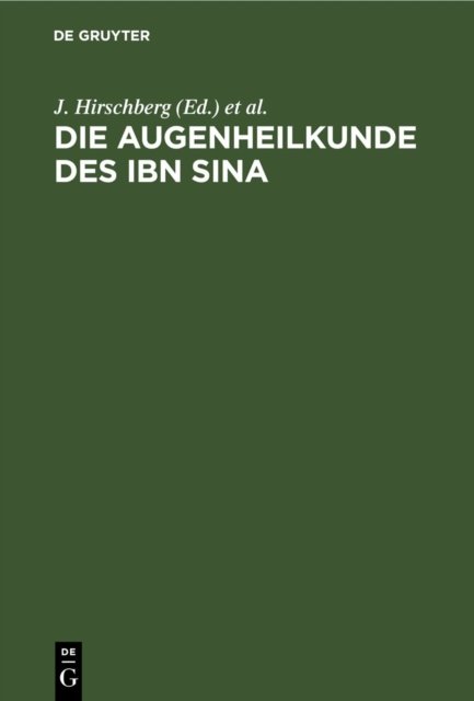 Die Augenheilkunde Des Ibn Sina