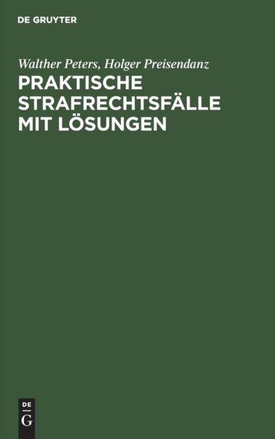 Praktische Strafrechtsfalle Mit Losungen