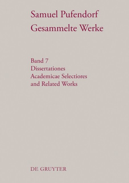 Dissertationes Academicae Selectiores and Related Works