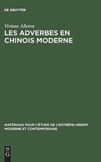 Les adverbes en chinois moderne
