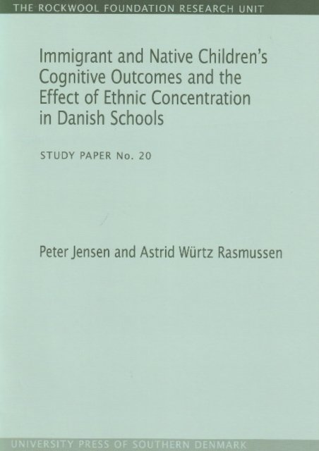 Immigrant & Native Children's Cognitive Outcomes & the Effect of Ethnic Concentration in Danish Schools