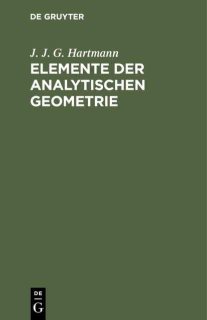 Elemente Der Analytischen Geometrie