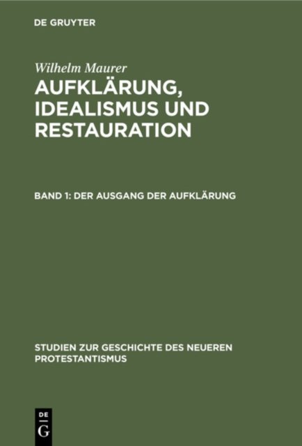 Der Ausgang Der Aufklarung