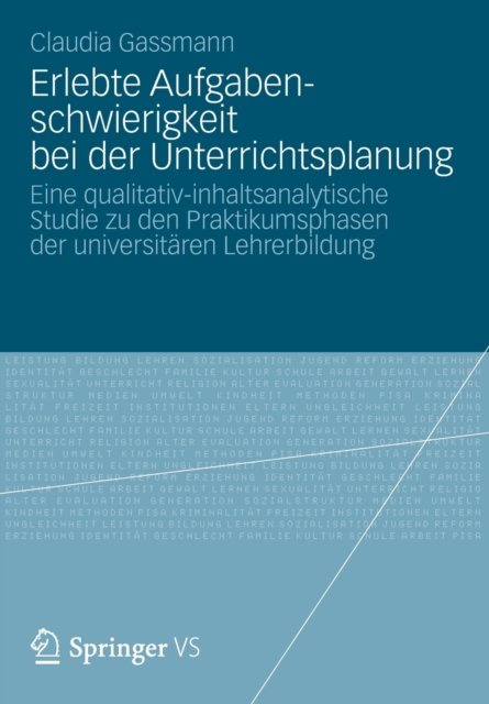 Erlebte Aufgabenschwierigkeit bei der Unterrichtsplanung